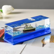 Creative Cruise Ship Fluid Drift Bottle Desktop Decorate Birthday Gift